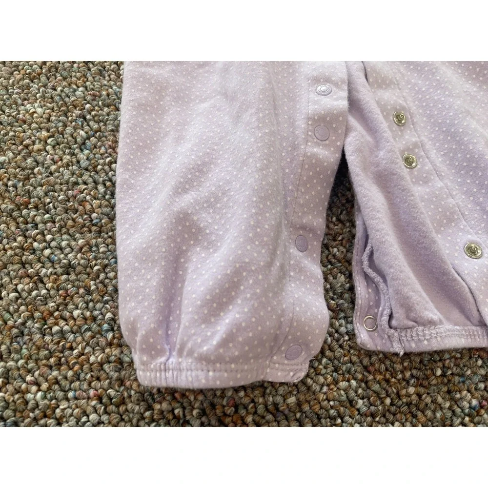 Carter's Girls Purple Spotted Butterfly Kisses Romper 6M